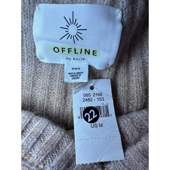 OFFLINE BY AERIE Ombre Brown Tan Crop Hoodie Pullover Sweater‎ MEDIUM NWT - Picture 6 of 10